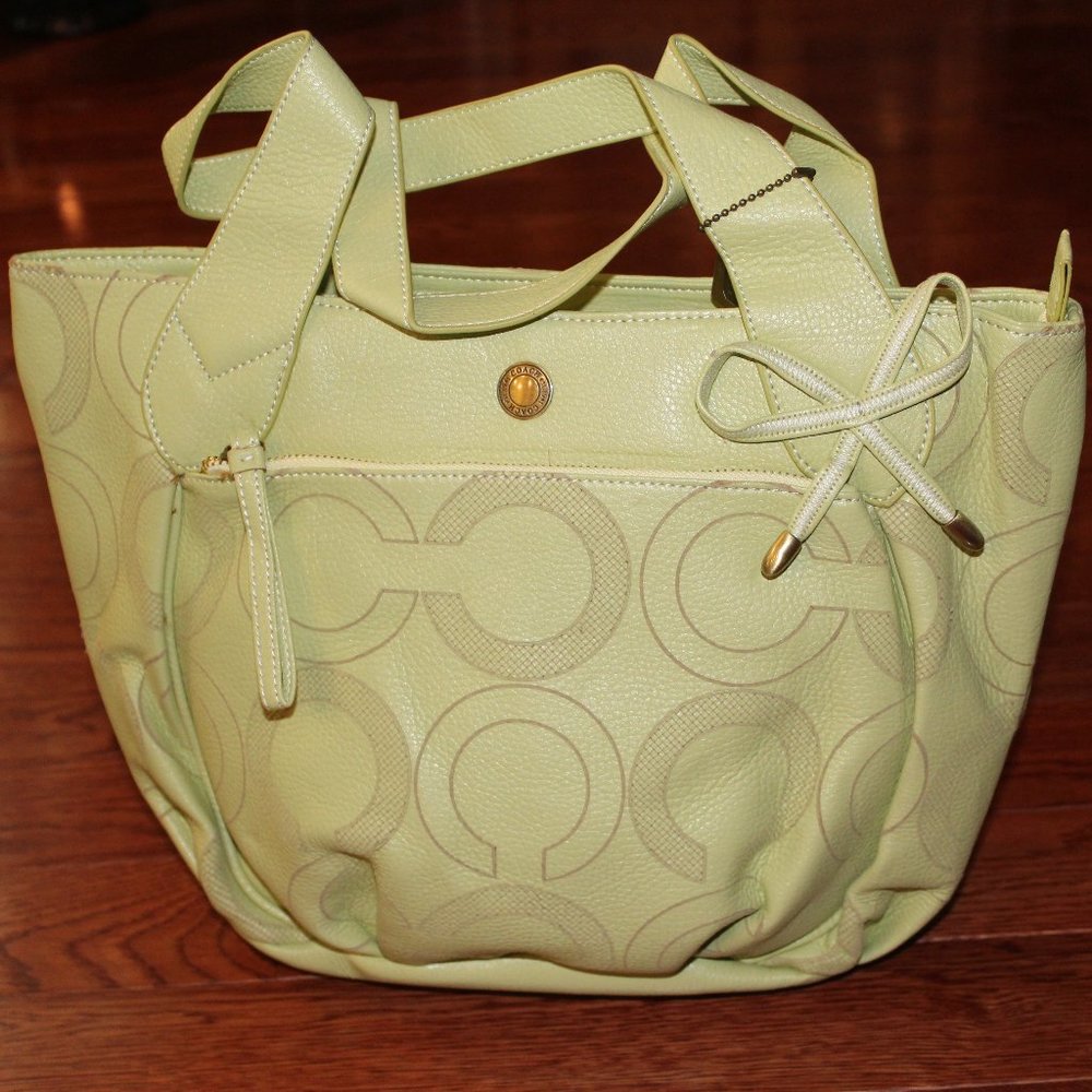 green purse, brand new/unused